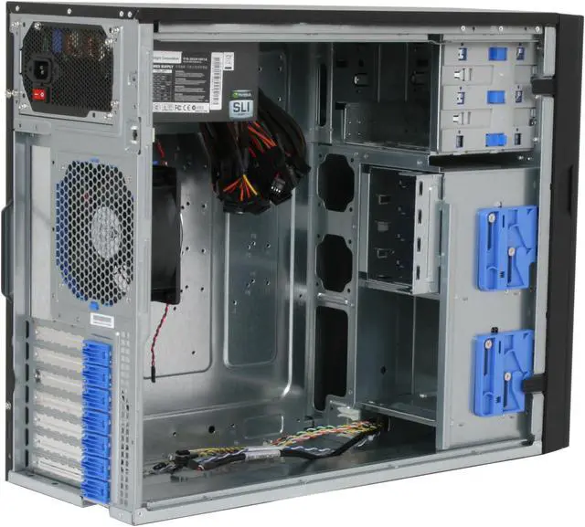 Alt view image 7 of 12 - Enlight SR506101-65 Black 0.8mm Steel Server / PC Computer Case 650W Power Supply