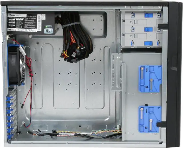 Alt view image 8 of 12 - Enlight SR506101-65 Black 0.8mm Steel Server / PC Computer Case 650W Power Supply