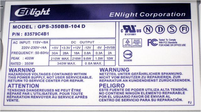 Alt view image 8 of 11 - Enlight EN-7250-OXZ Beige Steel ATX Mid Tower Computer Case 350W Power Supply