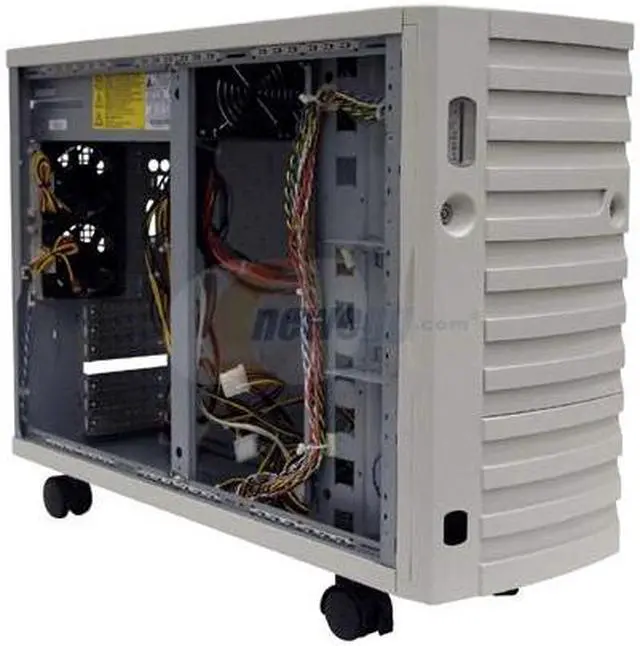 Alt view image 2 of 7 - Enlight EN-8950-0X4P4 Beige Steel 5U Rackmount Rackmount Case 400W Redundant 9 External 5.25" Drive Bays