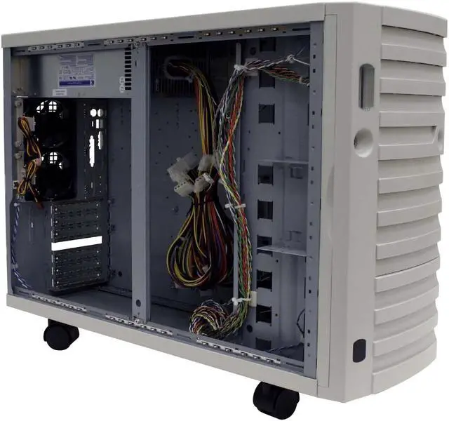 Alt view image 3 of 7 - Enlight EN-8950-OH1 Beige 5U Rackmount Server Chassis 600W Redundant 9 External 5.25" Drive Bays