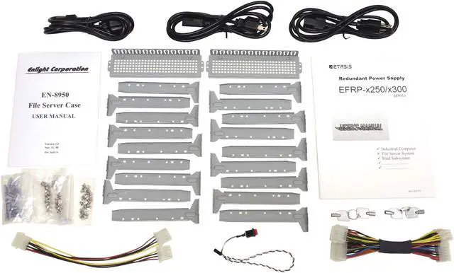 Alt view image 6 of 7 - Enlight EN-8950-OH1 Beige 5U Rackmount Server Chassis 600W Redundant 9 External 5.25" Drive Bays
