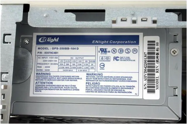 Alt view image 11 of 14 - Enlight EN-7255-AB4 Beige SECC/ SGCC rustproof & galvanized JIS steel ATX Mid Tower Computer Case 350W Power Supply