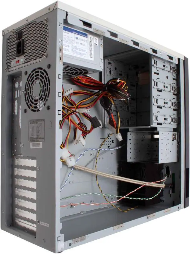 Alt view image 9 of 14 - Enlight EN-7255-AB4 Beige SECC/ SGCC rustproof & galvanized JIS steel ATX Mid Tower Computer Case 350W Power Supply