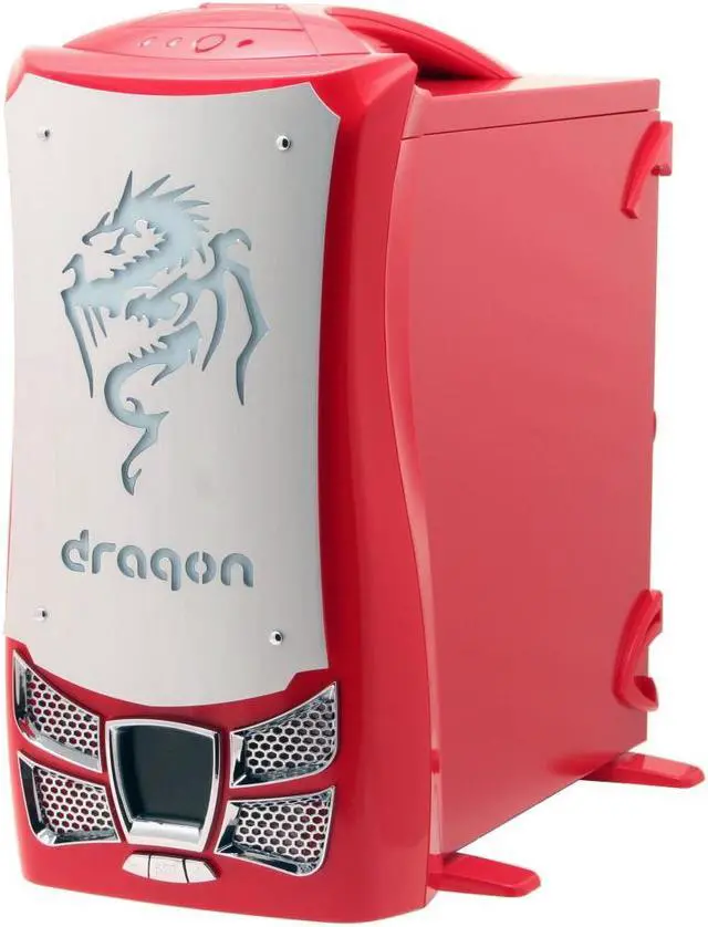 Alt view image 2 of 20 - Eagle Tech CA-DRG-R Red Aluminum ATX Mid Tower Computer Case 500W Power Supply
