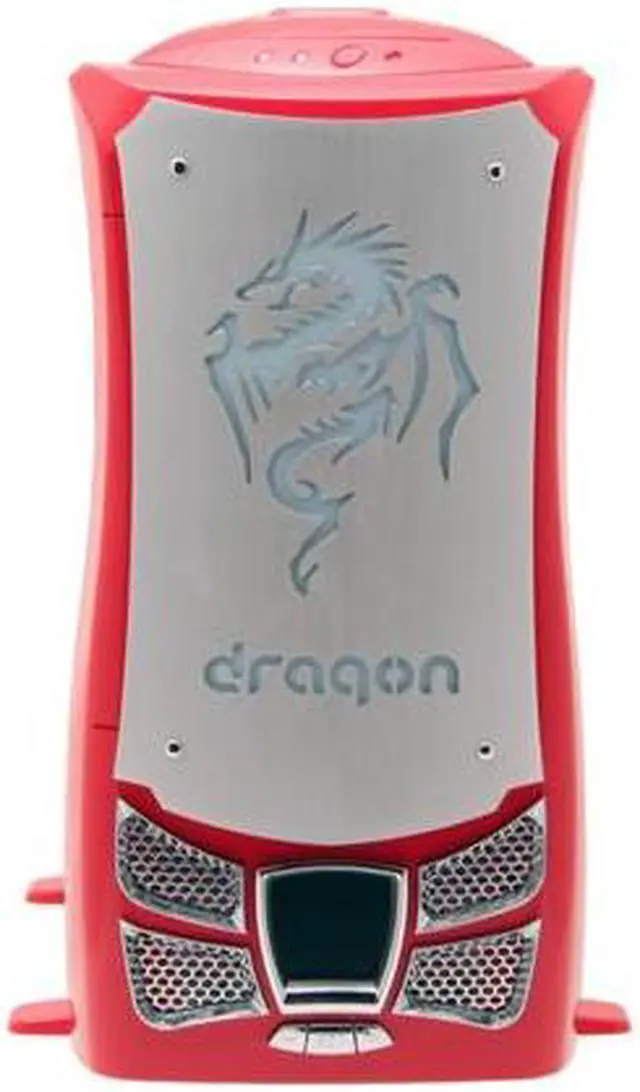 Alt view image 3 of 20 - Eagle Tech CA-DRG-R Red Aluminum ATX Mid Tower Computer Case 500W Power Supply
