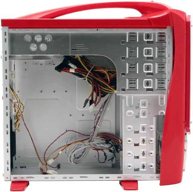 Alt view image 8 of 20 - Eagle Tech CA-DRG-R Red Aluminum ATX Mid Tower Computer Case 500W Power Supply