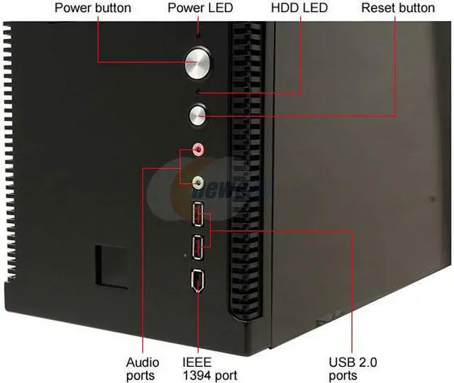 Alt view image 4 of 14 - Eagle Tech ET-CAKSR4500-BK Black Steel ATX Mid Tower Computer Case 480W Power Supply