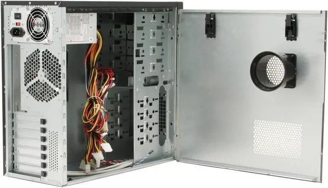 Alt view image 8 of 14 - Eagle Tech ET-CAKSR4500-BK Black Steel ATX Mid Tower Computer Case 480W Power Supply