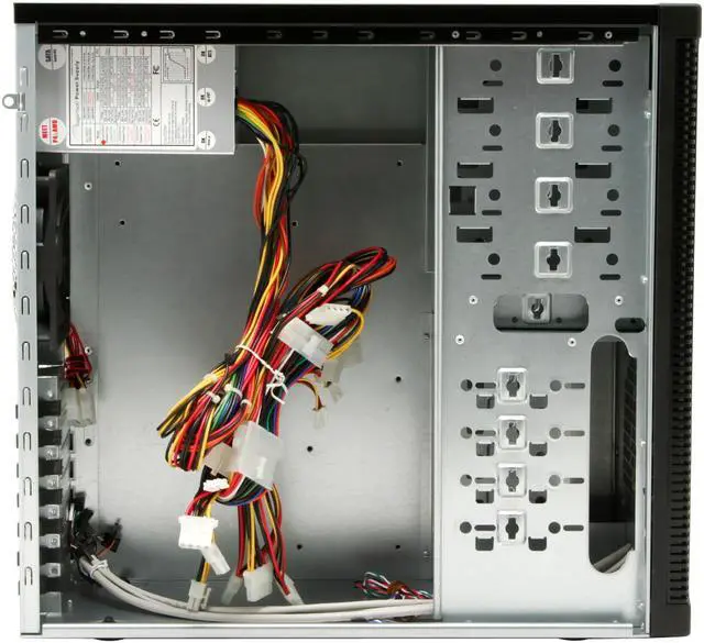 Alt view image 9 of 14 - Eagle Tech ET-CAKSR4500-BK Black Steel ATX Mid Tower Computer Case 480W Power Supply