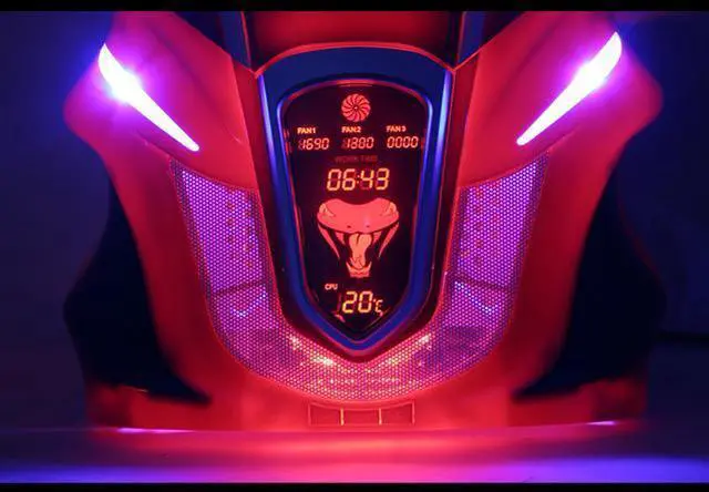 Alt view image 13 of 14 - Eagle Tech Viper ET-CAV2-RD-WOP Red 1.0 mm Aluminum alloy Chassis ATX Mid Tower Computer Case