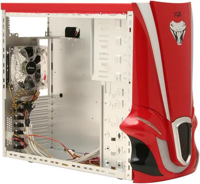 Alt view image 9 of 14 - Eagle Tech Viper ET-CAV2-RD-WOP Red 1.0 mm Aluminum alloy Chassis ATX Mid Tower Computer Case