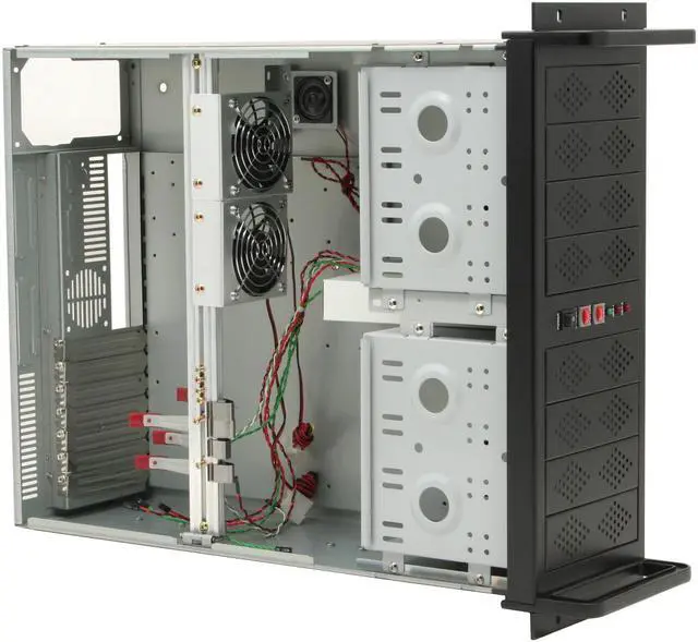 Alt view image 6 of 7 - Eagle Tech ET-RM4080-BK Black Steel 4U Rackmount Server Case 8 External 5.25" Drive Bays