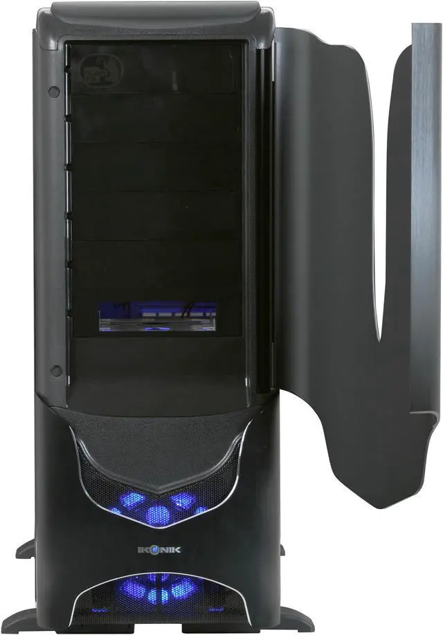 Alt view image 4 of 13 - IKONIK Ra X10 Smooth IC-R1CBN Black Aluminum ATX Full Tower Computer Case