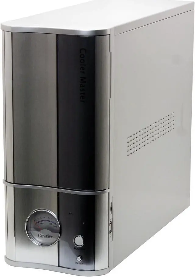 Alt view image 4 of 14 - Cooler Master Cavalier 1 CAV-T01-WWL Silver Aluminum / Steel ATX Mid Tower Computer Case 350W Power Supply