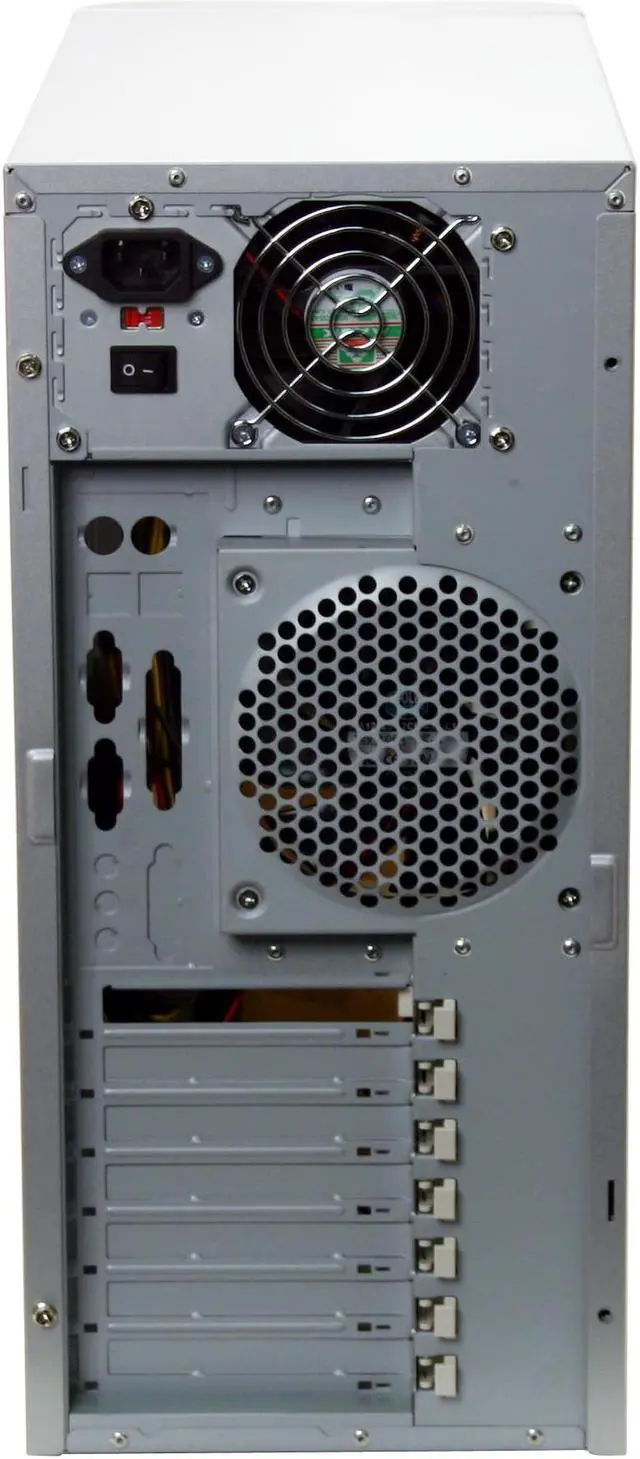 Alt view image 6 of 14 - Cooler Master Cavalier 1 CAV-T01-WWL Silver Aluminum / Steel ATX Mid Tower Computer Case 350W Power Supply
