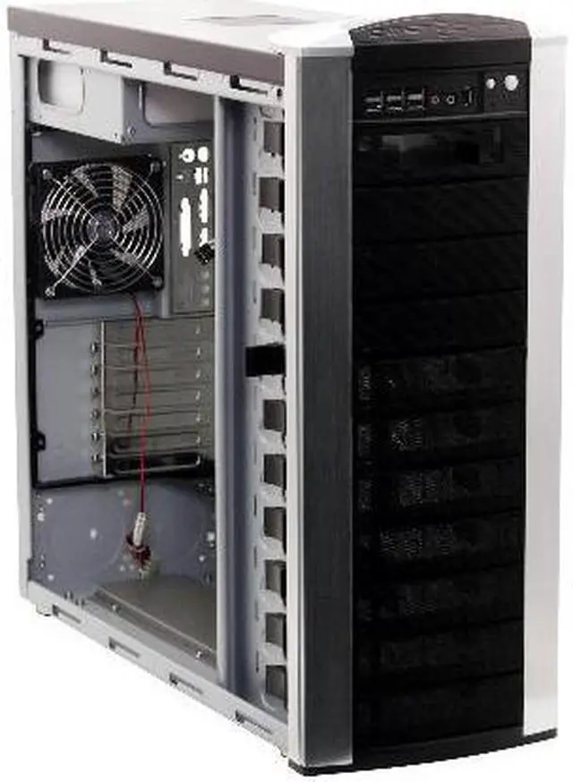 Alt view image 11 of 14 - Cooler Master CM Stacker STC-T01-UWK Black/ Silver Aluminum / Steel ATX Full Tower Computer Case