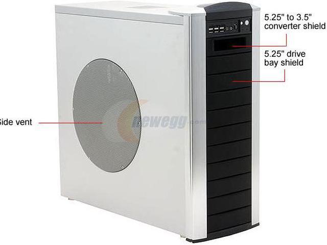 Alt view image 7 of 10 - Cooler Master CM Stacker STC-T01-UW Black/ Silver Aluminum Bezel, SECC Chassis ATX Full Tower Computer Case