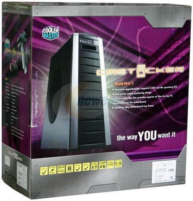 Alt view image 10 of 10 - Cooler Master CM Stacker STC-T01-UW Black/ Silver Aluminum Bezel, SECC Chassis ATX Full Tower Computer Case