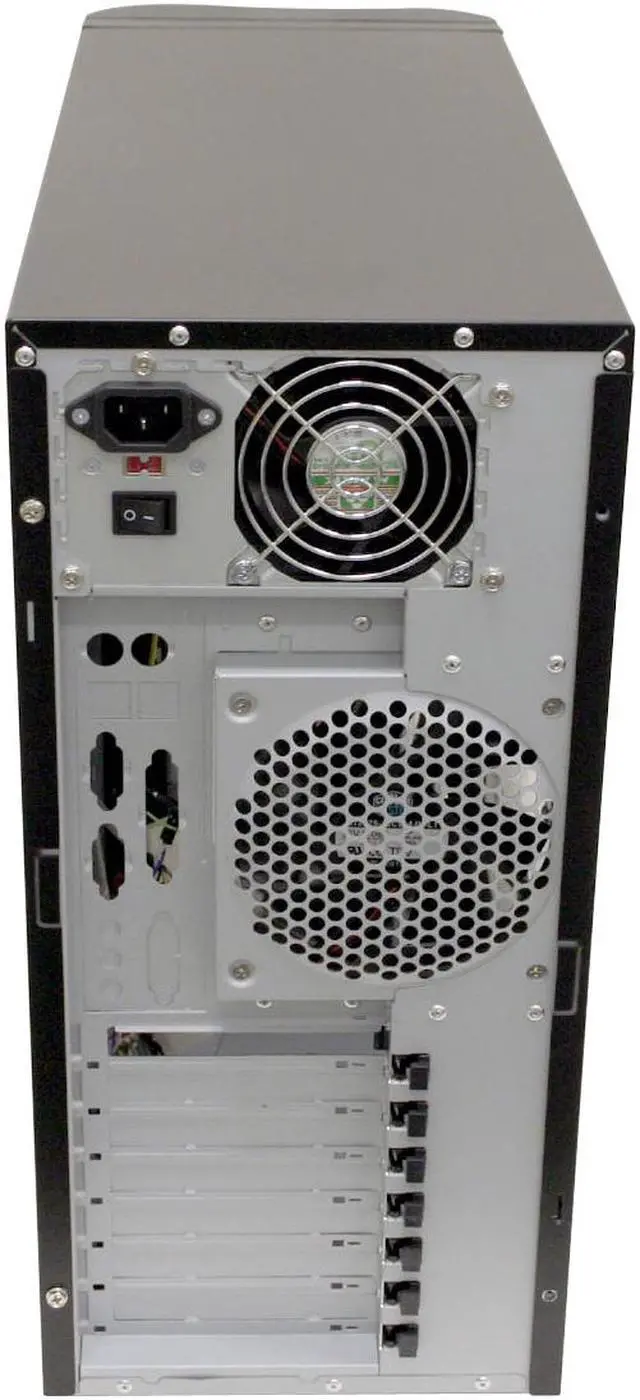 Alt view image 4 of 9 - COOLER MASTER Cavalier 1 CAV-T01-WKA Black/Blue Aluminum Bezel, SECC Chassis ATX Mid Tower Case With analog dial 350W Standard ATX PS2 Power Supply