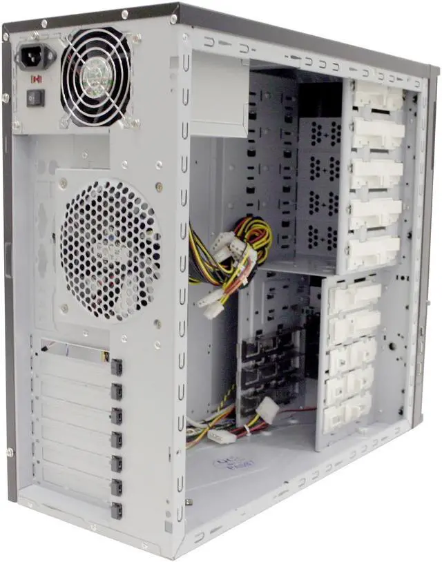 Alt view image 7 of 9 - COOLER MASTER Cavalier 1 CAV-T01-WKA Black/Blue Aluminum Bezel, SECC Chassis ATX Mid Tower Case With analog dial 350W Standard ATX PS2 Power Supply