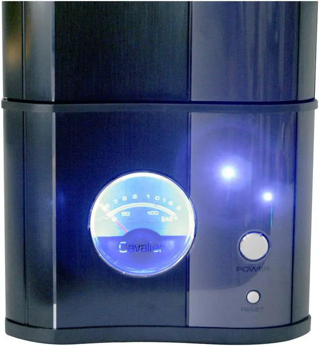 Alt view image 9 of 9 - COOLER MASTER Cavalier 1 CAV-T01-WKA Black/Blue Aluminum Bezel, SECC Chassis ATX Mid Tower Case With analog dial 350W Standard ATX PS2 Power Supply