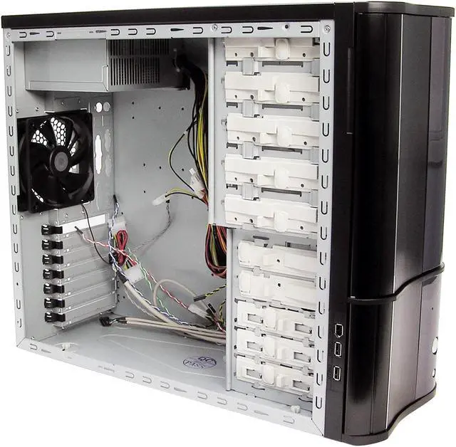Alt view image 8 of 10 - Cooler Master Cavalier 3 CAV-T03-UKA Black Aluminum Bezel , SECC Chassis ATX Mid Tower Computer Case 350W Power Supply
