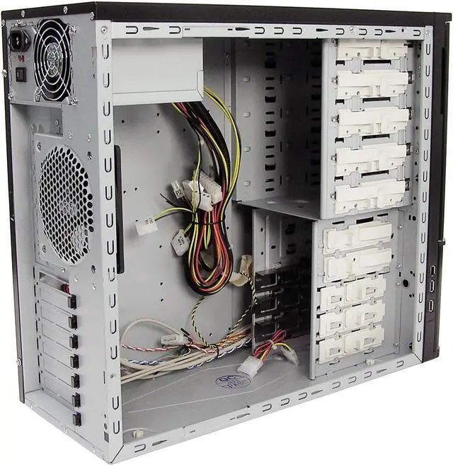 Alt view image 7 of 10 - Cooler Master Cavalier 3 CAV-T03-UKA Black Aluminum Bezel , SECC Chassis ATX Mid Tower Computer Case 350W Power Supply