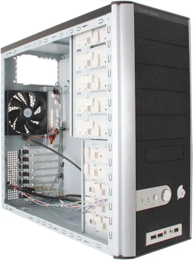 Alt view image 8 of 14 - Cooler Master Centurion 5 CAC-T05-WW Black/Silver Aluminum Bezel, SECC Chassis ATX Mid Tower Computer Case