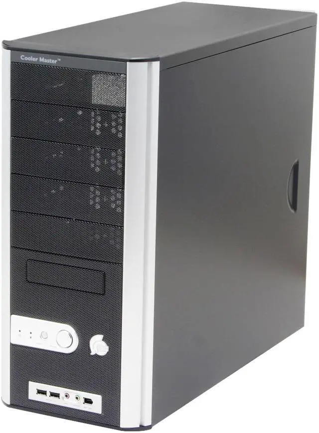 Alt view image 2 of 14 - Cooler Master Centurion 5 CAC-T05-WW Black/Silver Aluminum Bezel, SECC Chassis ATX Mid Tower Computer Case