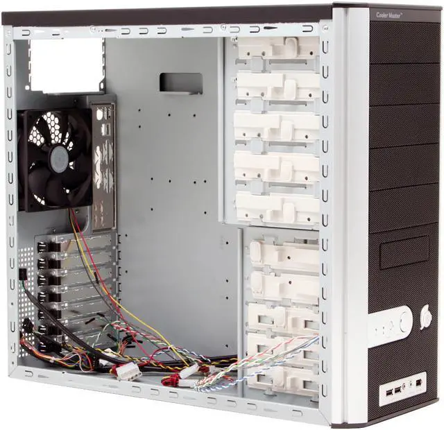 Alt view image 11 of 14 - Cooler Master Centurion 5 CAC-T05-WW Black/Silver Aluminum Bezel, SECC Chassis ATX Mid Tower Computer Case