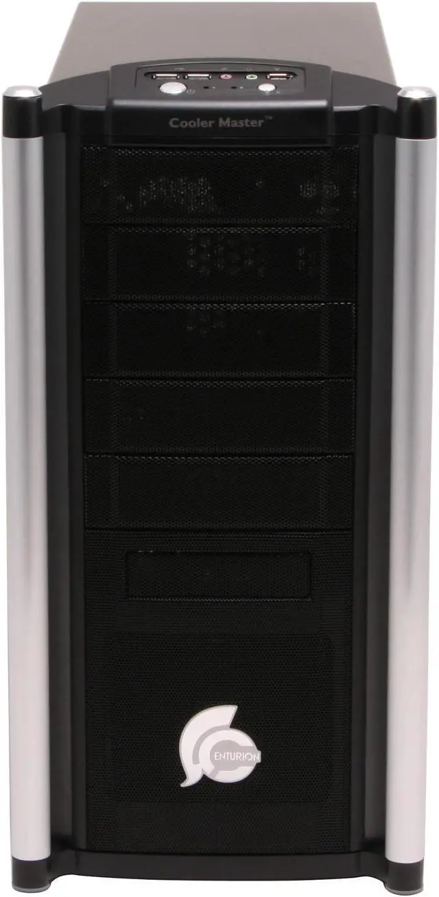 Alt view image 4 of 14 - Cooler Master Centurion 532 RC-532-SKN1 Black Aluminum bezel, SECC chassis ATX Mid Tower Computer Case
