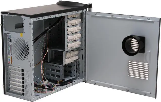 Alt view image 9 of 14 - Cooler Master Centurion 532 RC-532-SKN1 Black Aluminum bezel, SECC chassis ATX Mid Tower Computer Case
