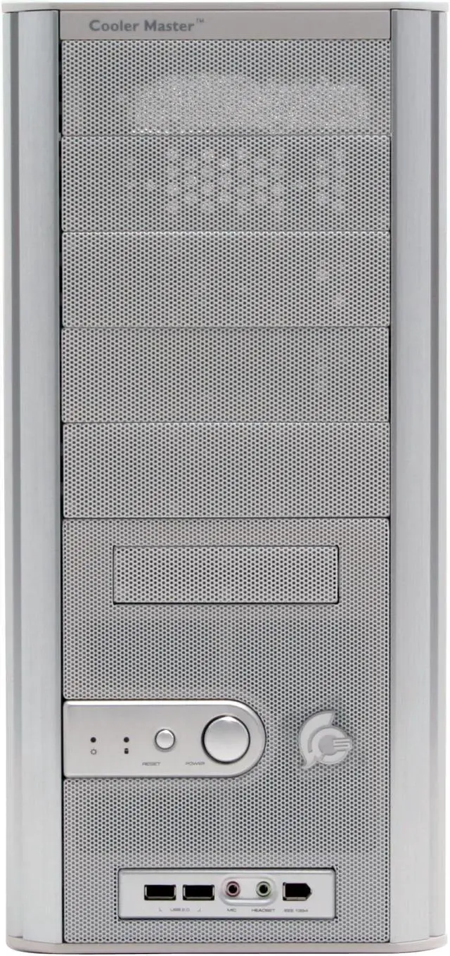 Alt view image 3 of 13 - Cooler Master Centurion C5 CAC-T05-US Pearl White Aluminum Bezel, SECC Chassis ATX Mid Tower Computer Case