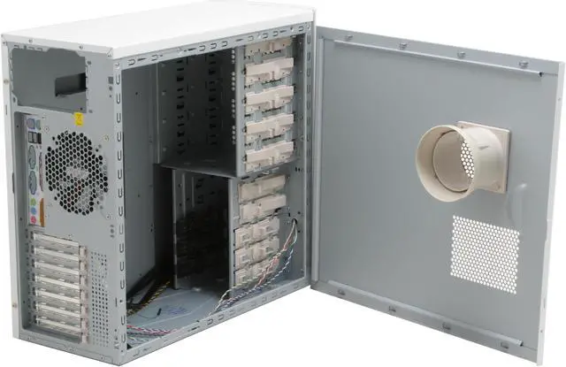 Alt view image 8 of 13 - Cooler Master Centurion C5 CAC-T05-US Pearl White Aluminum Bezel, SECC Chassis ATX Mid Tower Computer Case