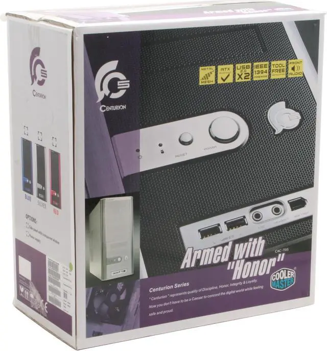 Alt view image 13 of 13 - Cooler Master Centurion C5 CAC-T05-US Pearl White Aluminum Bezel, SECC Chassis ATX Mid Tower Computer Case