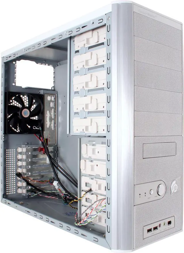 Alt view image 11 of 13 - Cooler Master Centurion C5 CAC-T05-US Pearl White Aluminum Bezel, SECC Chassis ATX Mid Tower Computer Case