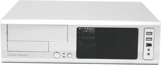 Alt view image 3 of 10 - Cooler Master CM Media 260 RC-B260-SSR1 Silver Aluminum bezel; SECC chassis Micro BTX Desktop Computer Case CFX12V 275W Power Supply