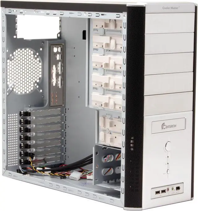 Alt view image 10 of 17 - Cooler Master Centurion 534 RC-534-SKN2-GP Black / Silver Aluminum & Mesh bezel / SECC Chassis ATX Mid Tower Computer Case