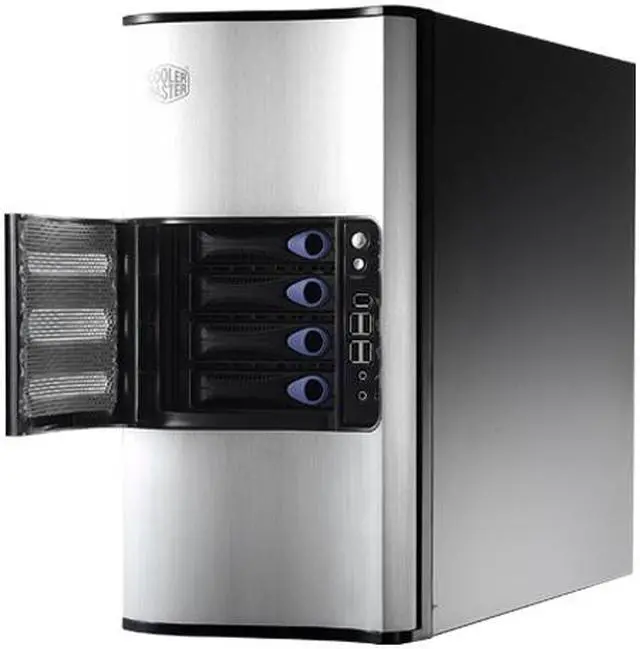 Alt view image 3 of 8 - COOLER MASTER iTower RC-930-SKN1-GP Silver SECC Body, Aluminum Bezel with Hot-Swappable Drive Bays ATX Mid Tower Computer Case