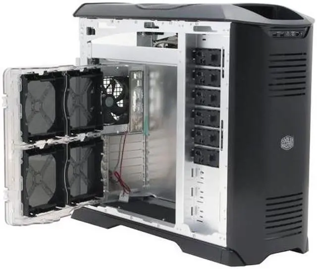 Alt view image 12 of 19 - Cooler Master Stacker RC-832-KKN1-GP Black Aluminum ATX Full Tower Computer Case