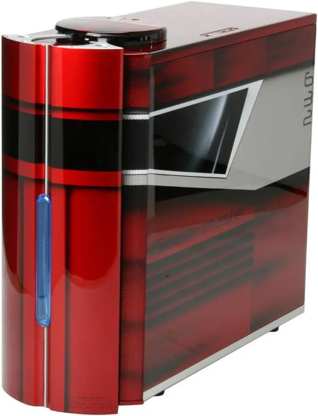 Alt view image 3 of 16 - Cooler Master CSX Falcon CX-632REDS-01 Red Aluminum ATX Mid Tower Computer Case