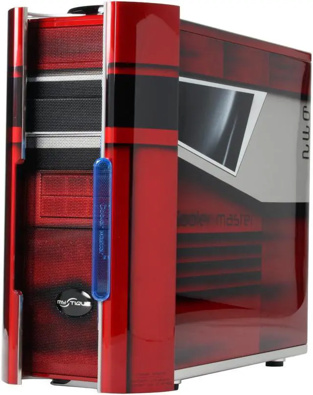 Alt view image 4 of 16 - Cooler Master CSX Falcon CX-632REDS-01 Red Aluminum ATX Mid Tower Computer Case