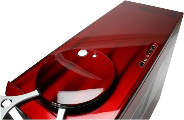 Alt view image 7 of 16 - Cooler Master CSX Falcon CX-632REDS-01 Red Aluminum ATX Mid Tower Computer Case