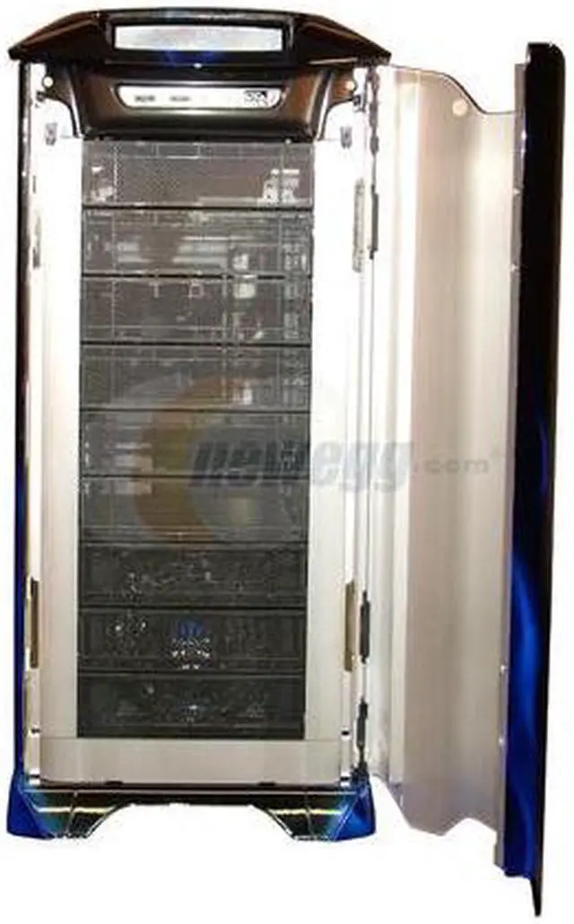 Alt view image 4 of 12 - Cooler Master CSX Blue Flame CX-830BLFM-01 Black/ Blue Aluminum ATX Full Tower Computer Case