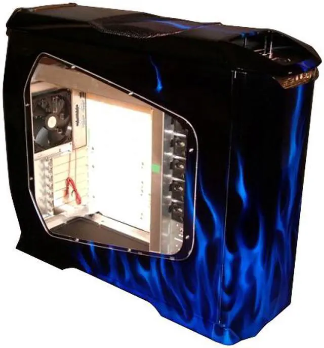 Alt view image 6 of 12 - Cooler Master CSX Blue Flame CX-830BLFM-01 Black/ Blue Aluminum ATX Full Tower Computer Case