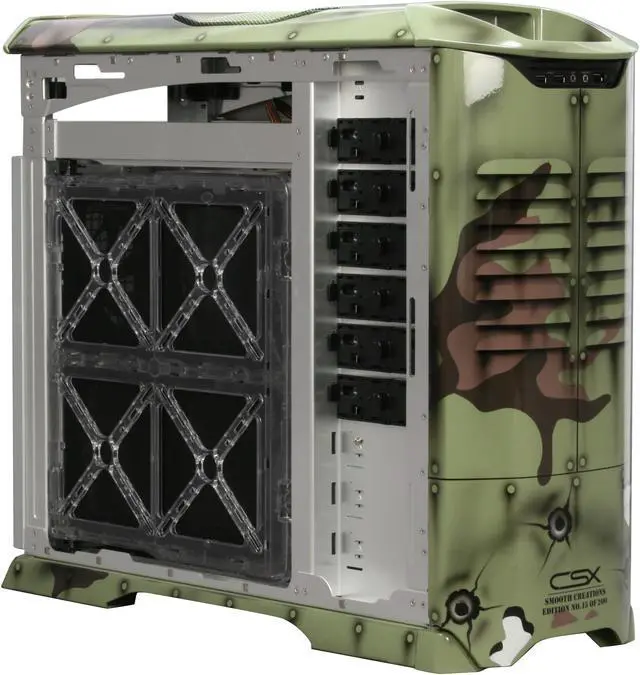 Alt view image 10 of 14 - Cooler Master CSX Limited Edition Warfare CX-830WRFR-01-GP Aluminum ATX Full Tower Computer Case