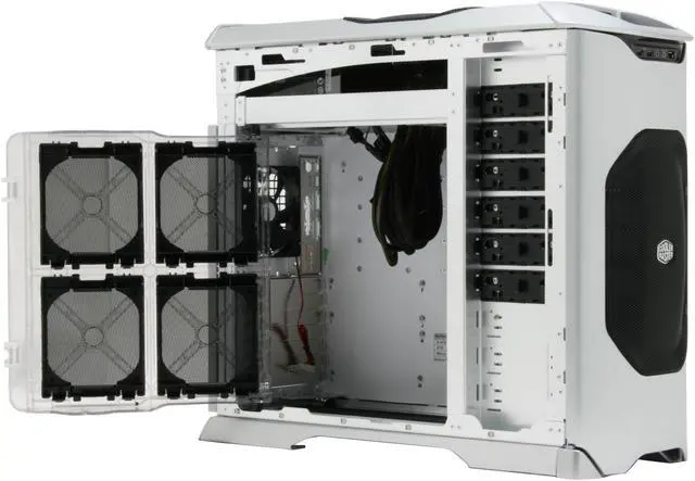 Alt view image 12 of 17 - Cooler Master Stacker 830 Evolution RC-830-SSR3-GP Silver Aluminum ATX Full Tower Computer Case Real Power Pro 1000W Power Supply