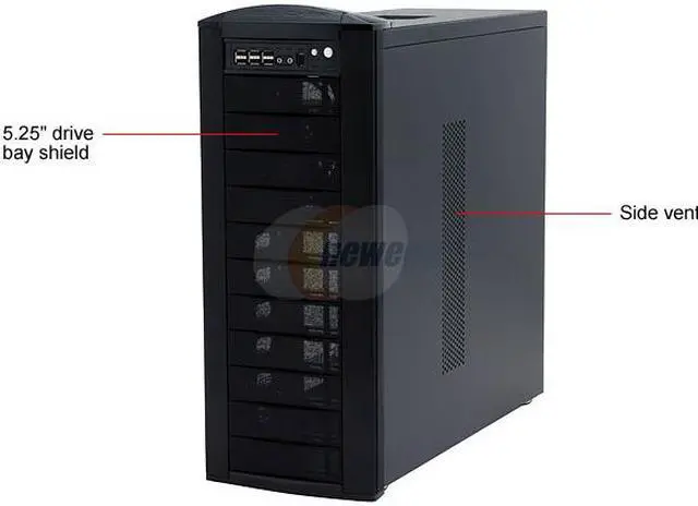 Alt view image 3 of 14 - Cooler Master Stacker 810 RC-810-KKA1-GP Black Aluminum Bezel, SECC Chassis ATX Full Tower Computer Case RS-850-EMBA 850W Power Supply