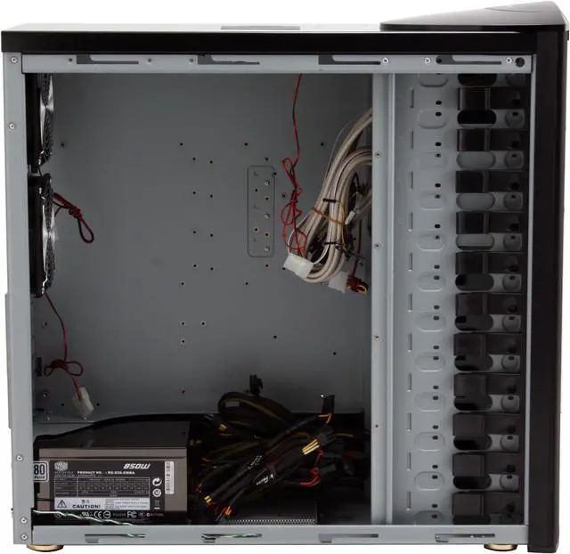 Alt view image 8 of 14 - Cooler Master Stacker 810 RC-810-KKA1-GP Black Aluminum Bezel, SECC Chassis ATX Full Tower Computer Case RS-850-EMBA 850W Power Supply